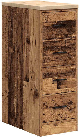 vidaXL - Garagekast - 30x51x85 - cm - massief - grenenhout - oud - hout