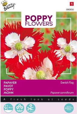 3 stuks - Buzzy - Poppies of the world papaver Deense vlag