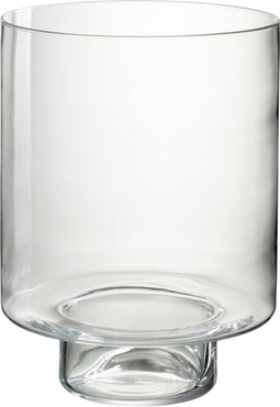 J-Line windlicht Recht - kaarshouder - glas - transparant