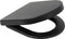 Plieger Nola/Kansas - D-Vorm Toiletbril - Softclose Duroplast - Mat Zwart - RVS bevestiging