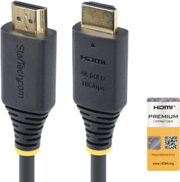 Startech.com HDMI 2.0 Kabel - 50cm - 4K 60Hz/1440p 144Hz HDR10/HDCP 2.2/ARC 18Gbps Zwart