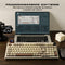 EPOMAKER RT100 - Mechanisch Draadloos Toetsenbord - 95% Indeling Flamingo Switches - Retro White