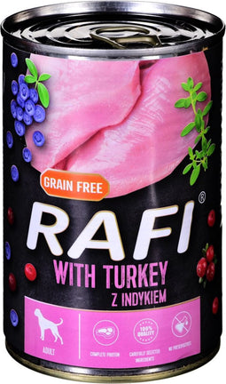 Dolina Noteci Rafi met kalkoen, cranberry en bosbes - nat hondenvoer - 400g