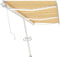 vidaXL - Luifel - automatisch - met - LED - en - windsensor - 600x300 - cm - geel - en - wit