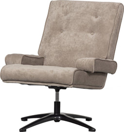 WOOOD Exclusive William Draaifauteuil - Polyester - Naturel - 93x79x91