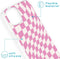 iMoshion Hoesje Geschikt voor iPhone 13 Hoesje Siliconen - iMoshion Design hoesje - Roze / Retro Pink Check