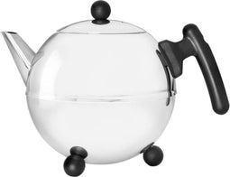 Bredemeijer - Theepot Bella Ronde 1,5L zwart beslag- Dubbelwandig