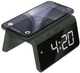 Caliber HCG019QI-MG - Digitale wekker - Draadloos opladen met USB-poort - Nachtlampje (diverse kleuren)