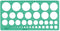 Cirkelsjabloon linex 39cir grn | 10 stuks