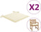 vidaXL - Tuinstoelkussens - 2 - st - 50x50x3 - cm - oxford - stof - crèmekleurig