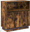 vidaXL - Dressoir - met - LED - in - Rook - Eiken - 71x34,5x75 - cm
