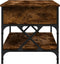 vidaXL - Salontafel - 100x50x50 - cm - bewerkt - hout - en - metaal - gerookt - eiken