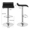 Coast Zwarte Draaibare Barkrukken - Set van 2 - PU Leer Verstelbaar 360° - (38,5 x 39 x (66-86) cm) (2 stuks)