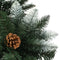 vidaXL - Kunstkerstboom - met - dennenappels - en - wit - glitter - 210 - cm