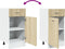 vidaXL - Onderkast - met - lade - 40x46x81,5 - cm - spaanplaat - sonoma - eikenkleurig