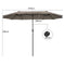 Coast Dubbele Parasol 470x280x245cm (LxBxH) - Bruin
