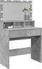 vidaXL - Kaptafel - met - LED - 80x41x134,5 - cm - betongrijs