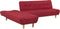 ALSTEN - Hoekslaapbank - Rood - Rechterzijde - 257 cm - Polyester
