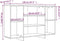 vidaXL - Dressoir - 120x30x75 - cm - bewerkt - hout - betongrijs