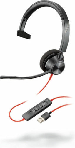 POLY Blackwire 3310 - Headset - Flexibele microfoonarm en gewatteerde hoofdband - Zwart