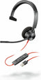 POLY Blackwire 3310 - Headset - Flexibele microfoonarm en gewatteerde hoofdband - Zwart