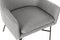 DKD Home Decor - Leunstoel - Scandi ontwerp - Zwart Lichtgrijs Metaal 66 x 62 x 76,5 cm