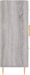 vidaXL - Dressoir - 69,5x34x90 - cm - bewerkt - hout - grijs - sonoma - eikenkleurig