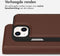 Accezz iPhone 13 Mini - 2 in 1 Wallet Book Case - Echt Nappa leer met uitneembare backcover - Bruin