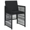 Tuinstoelen 4 st met kussens poly rattan zwart