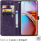 iMoshion Hoesje Geschikt voor Motorola Edge 40 Pro Hoesje Met Pasjeshouder - iMoshion Mandala Bookcase - Paars