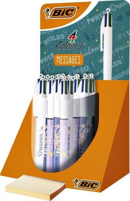 BALPEN BIC 4 KLEUREN MESSAGE