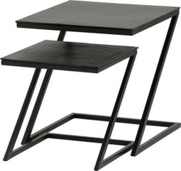 Bijzettafel Zorro set van 2 - Black antique | Meubelplaats