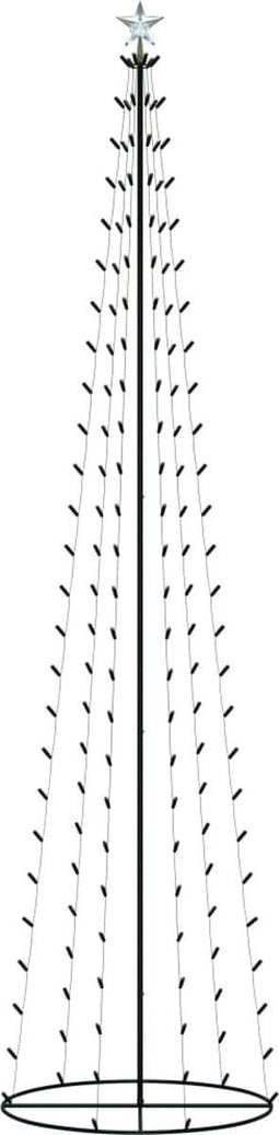 vidaXL - Kegelkerstboom - 136 - meerkleurige - LED's - 70x240 - cm