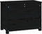 vidaXL - Opbergbox - zwart - 60x32x45,5 - cm - massief - grenenhout