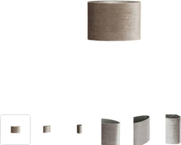 Light & Living Kap ovaal recht smal 38-17,5-28 cm PALATA taupe