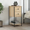 vidaXL - Nachtkastje - 32x42x70 - cm - bewerkt - hout - sonoma - eikenkleurig