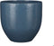 Mica Decorations - Plantenpot/bloempot - terracotta - blauw glans flakes relief- D29/H26 cm