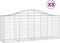 vidaXL - Schanskorven - 8 - st - gewelfd - 200x50x80/100 - cm - gegalvaniseerd - ijzer