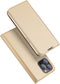 Dux Ducis - Slim bookcase hoes - Geschikt voor iPhone 14 Pro Max - Goud