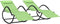vidaXL - Ligbedden - schommelend - 2 - st - staal - en - textileen - groen