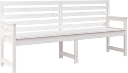 vidaXL - Tuinbank - 203,5x48x91,5 - cm - massief - grenenhout - wit