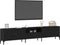 vidaXL - TV-meubel - met - lade - Zwart - Eiken - 200x25x44 - cm - Bewerkt - hout