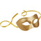 Venetiaans masker - halfmasker - effen goud - 18 × 9 cm