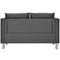 Coast Tweezitsbank - 120x60x62,5 cm - PU-leer - Grijs