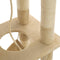 vidaXL - Kattenkrabpaal - met - sisal - krabpalen - 140 - cm - beige