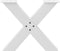 vidaXL - Salontafelpoten - 2 - st - X-vormig - 60x(42-43) - cm - staal - wit