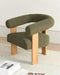 Fauteuil ILBRO Bouclé Groen