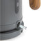 DOMO DO9268WK - Waterkoker - 1,7L 2200W 360° draaibaar - Grijs met houtlook