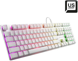 Sharkoon PureWriter RGB - Toetsenbord - Mechanische Kailh Red - Wit