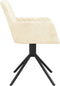 vidaXL - Eetkamerstoelen - draaibaar - 2 - st - fluweel - crèmekleurig